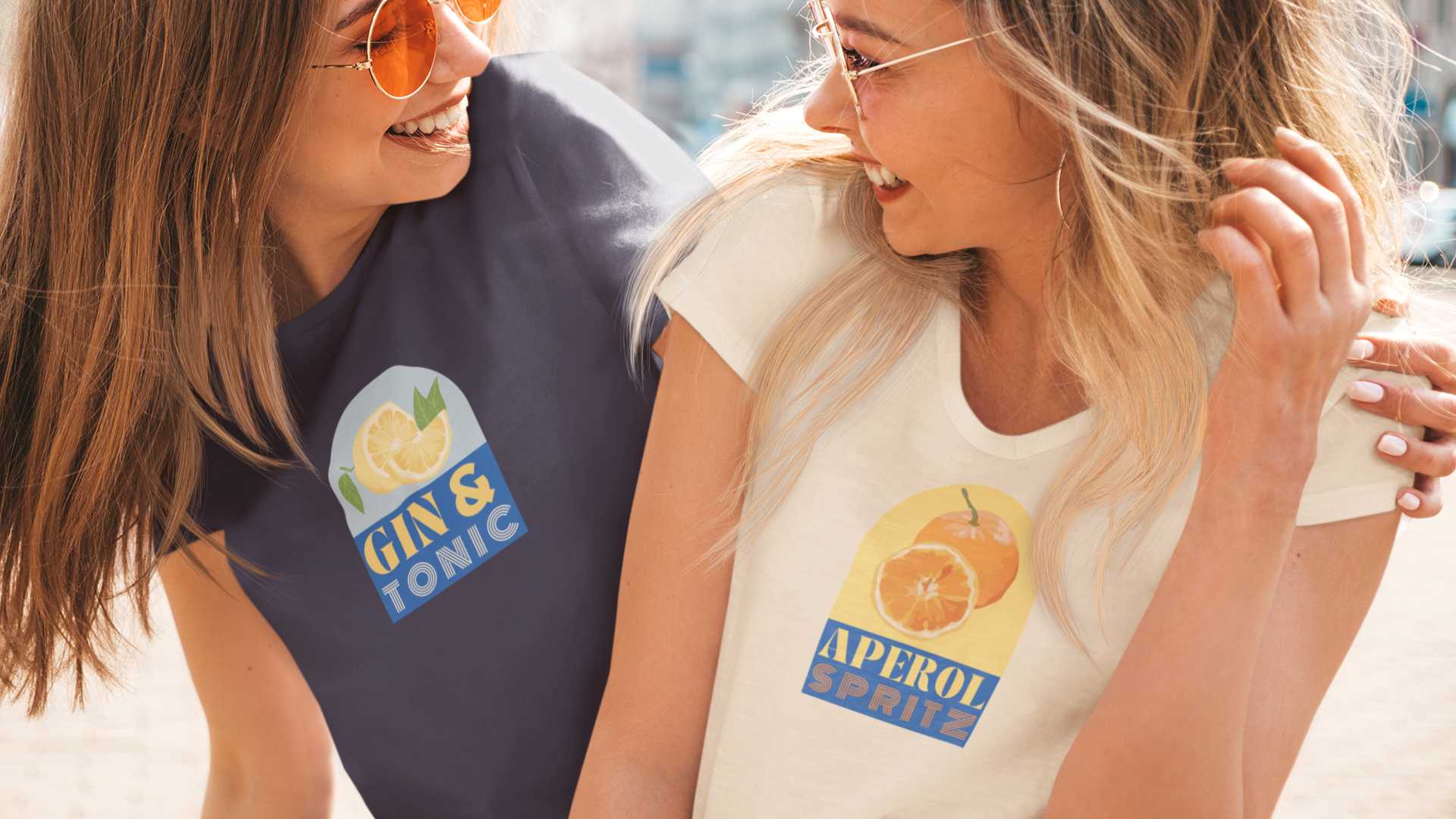 Roliga t-shirts med drinkmotiv