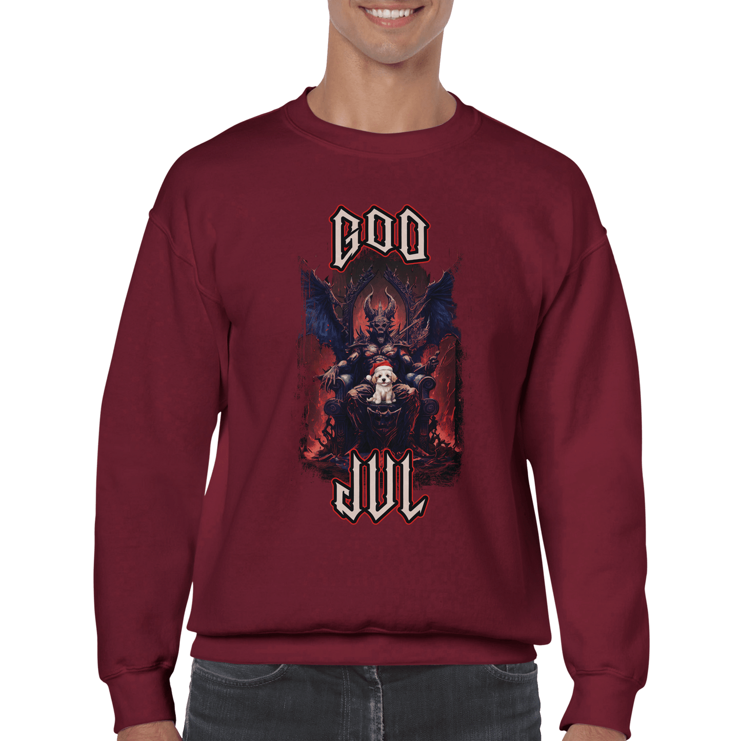 God Jul häftig hundvalp - Sweatshirt