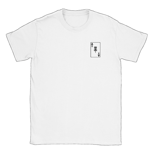 ACE Discgolf litet tryck - T-shirt Vit