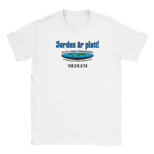 Jorden är platt - T-shirt Vit