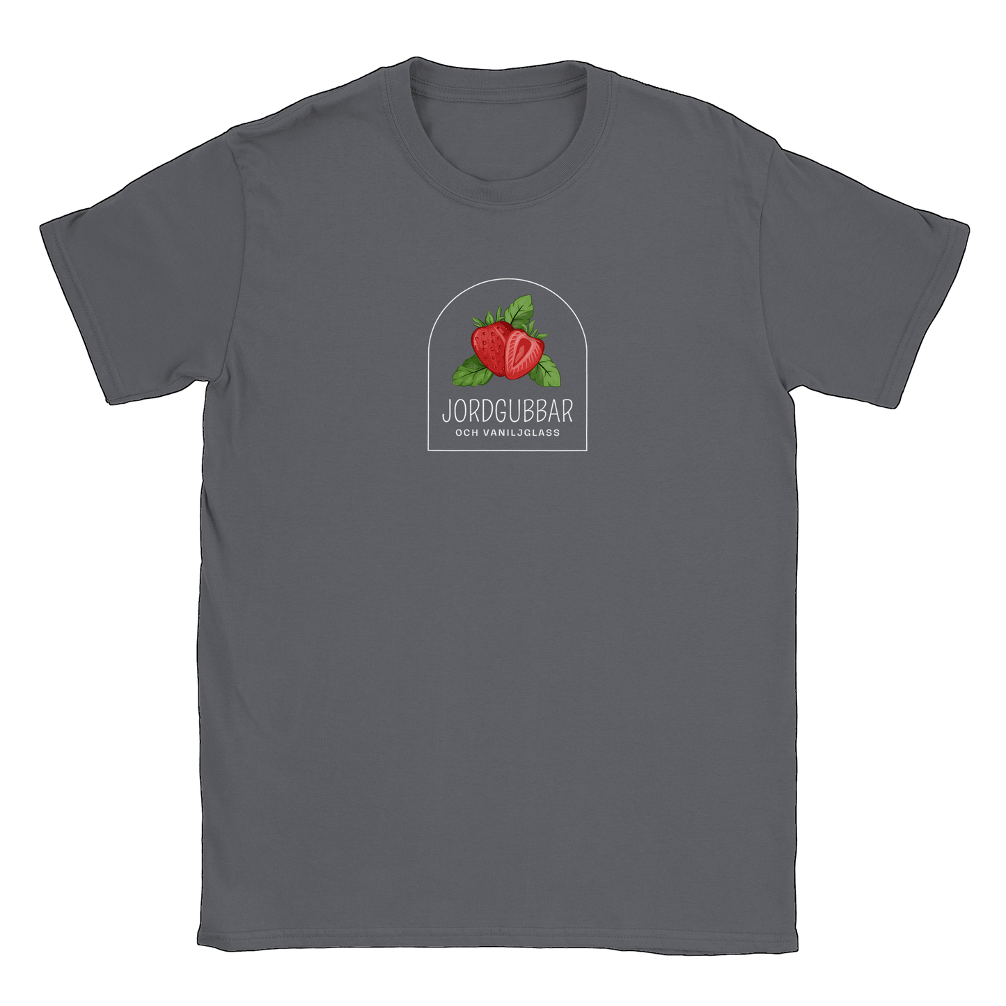 Jordgubbar och vaniljglass - T-shirt Charcoal