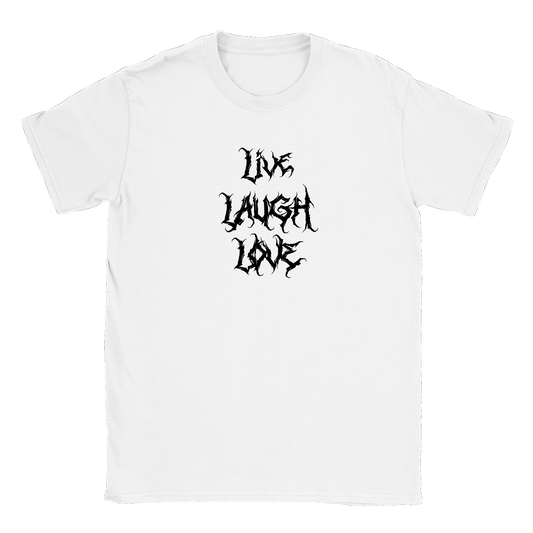 Live Laugh Love - T-shirt Vit