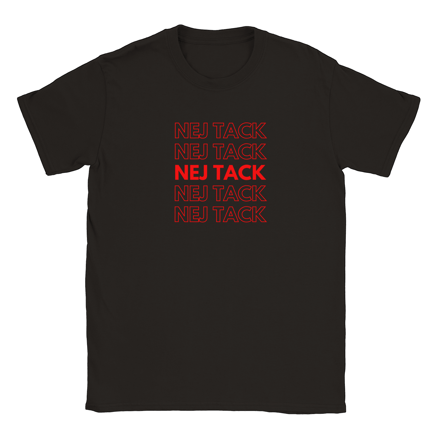 Nej tack - T-shirt Svart
