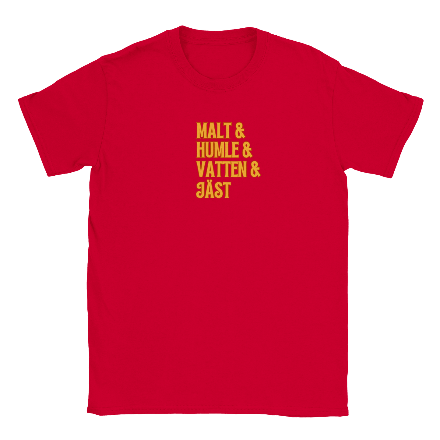 Öl recept - T-shirt Röd