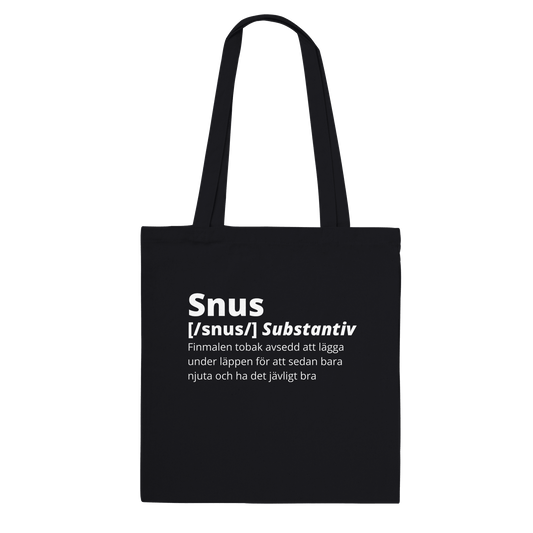 Snus - Tygpåse Svart