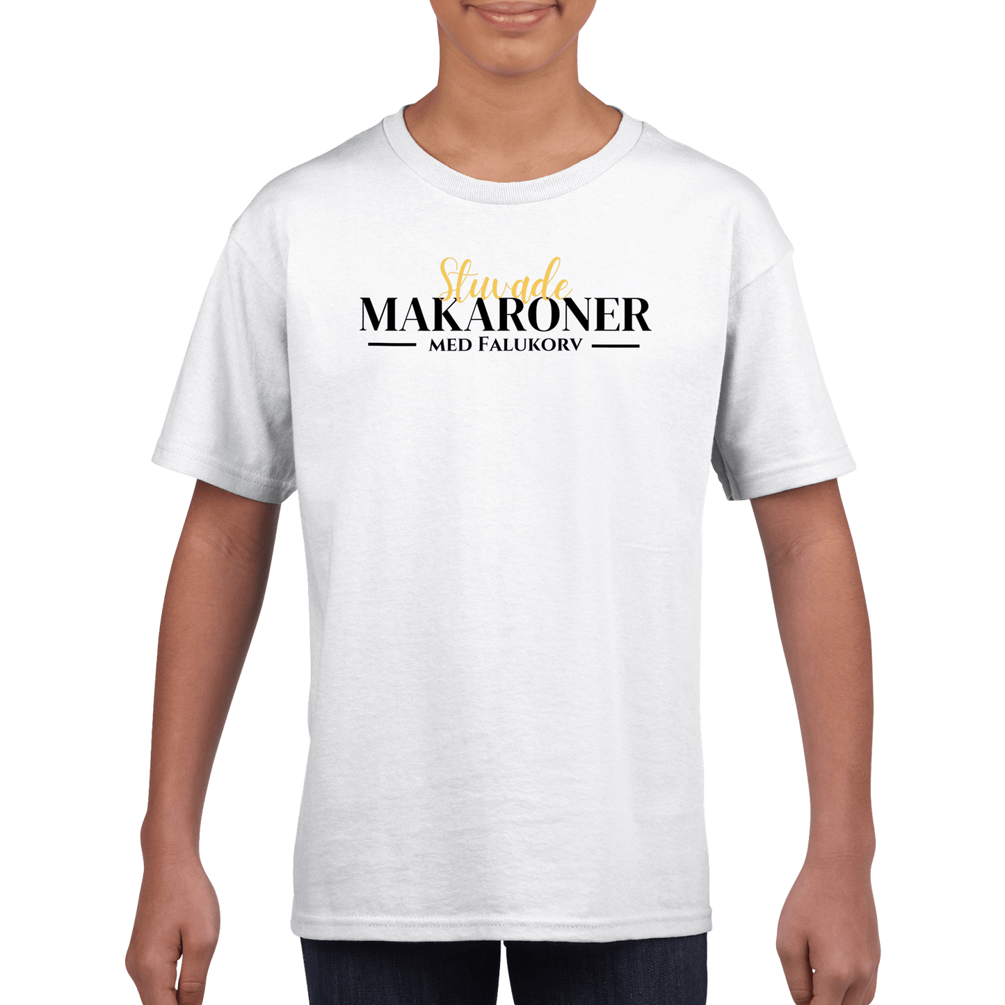 Stuvade makaroner med falukorv - T-shirt för barn