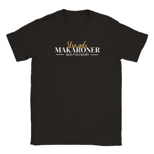 Stuvade makaroner med falukorv - T-shirt för barn Svart