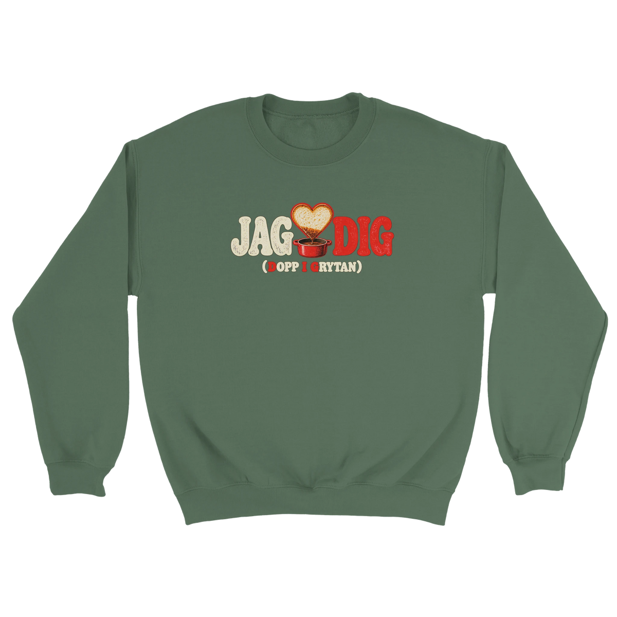 Dopp i grytan - Sweatshirt i militärgrön