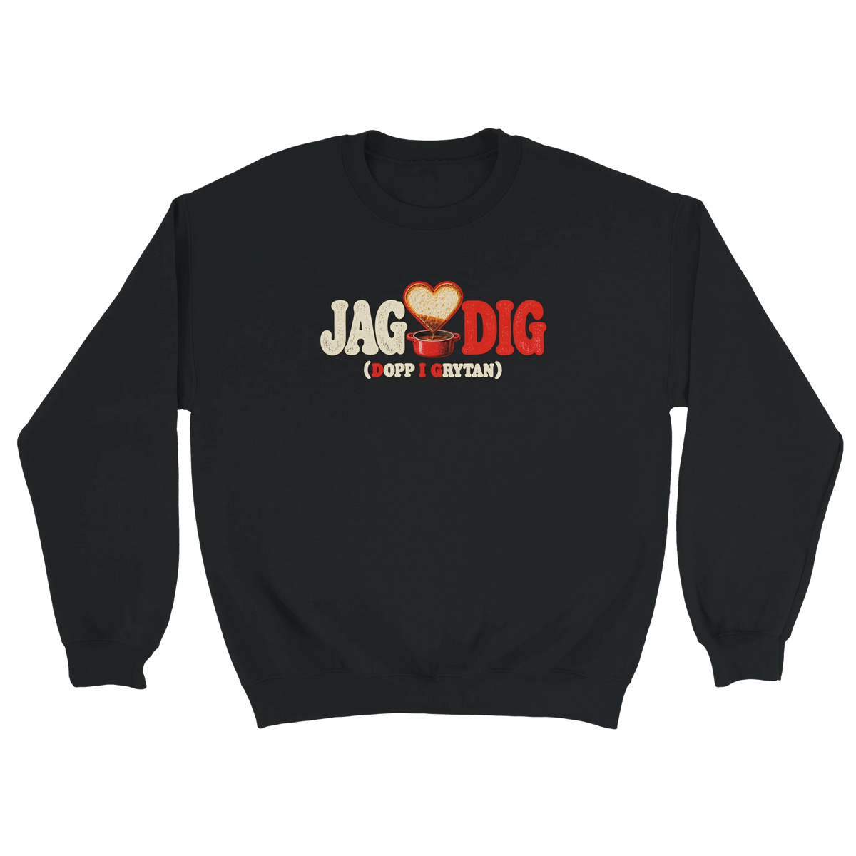 Dopp i grytan - Sweatshirt i svart