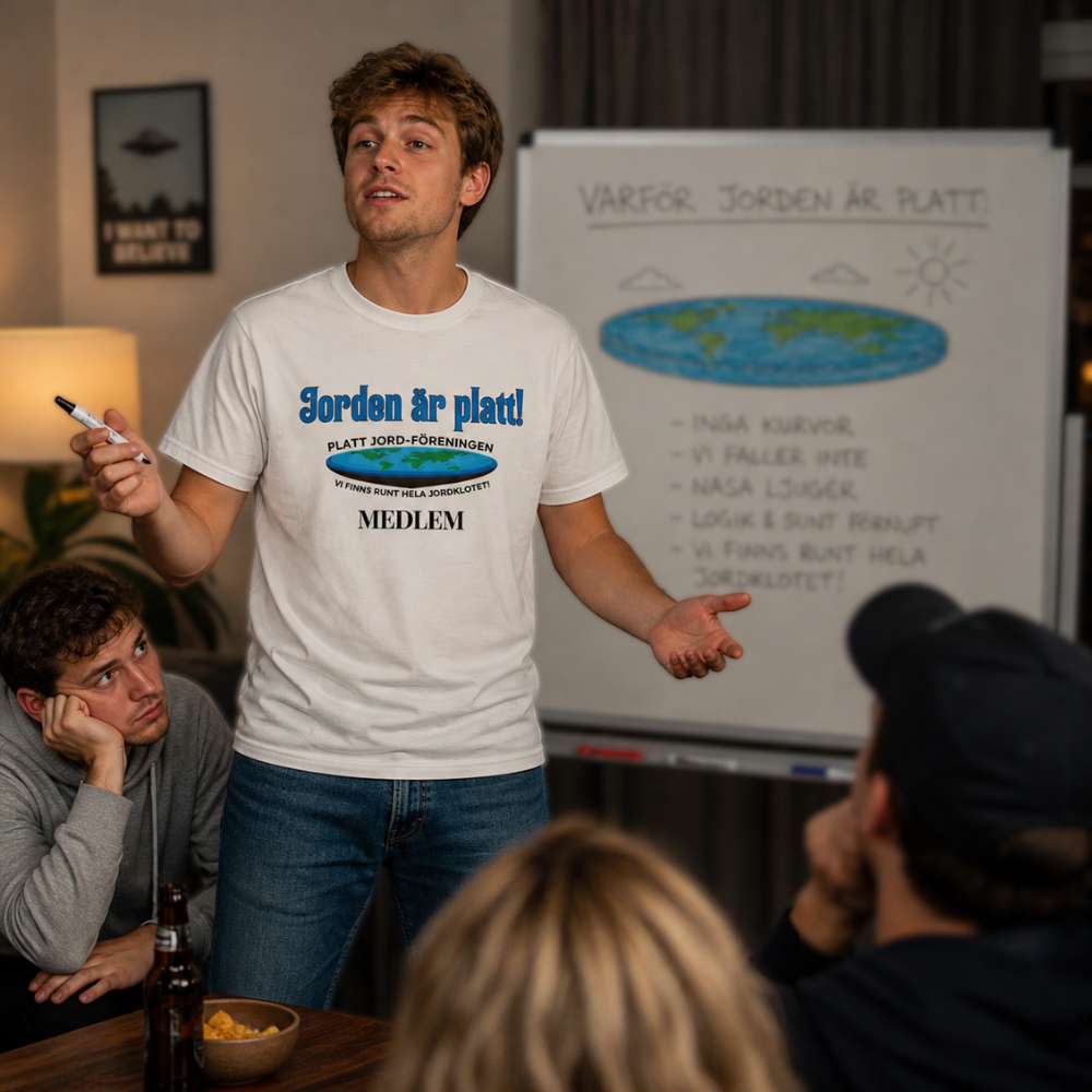 Jorden är platt - T-shirt