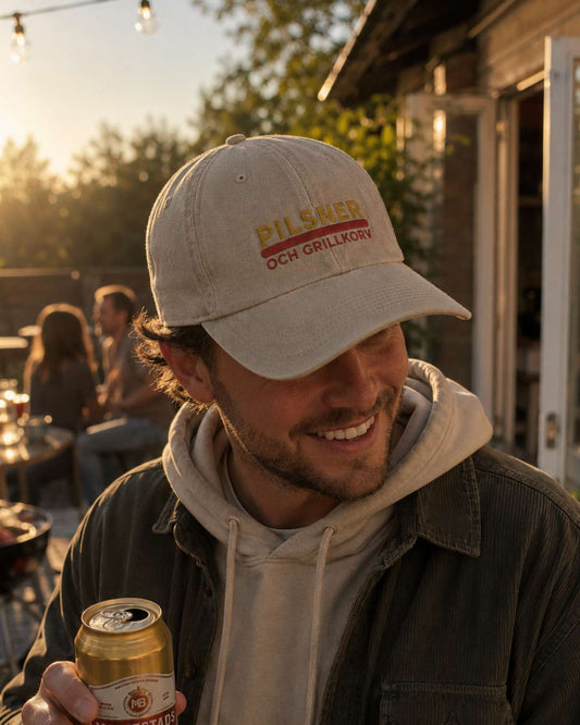 Pilsner och grillkorv - Vintagekeps