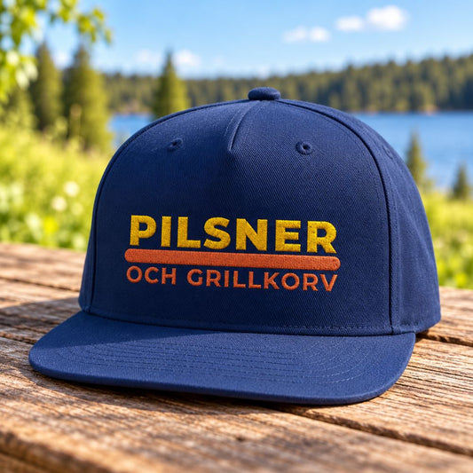 Pilsner och grillkorv - Snapback-keps