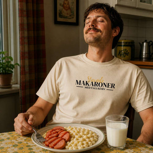 Stuvade makaroner med falukorv - T-shirt