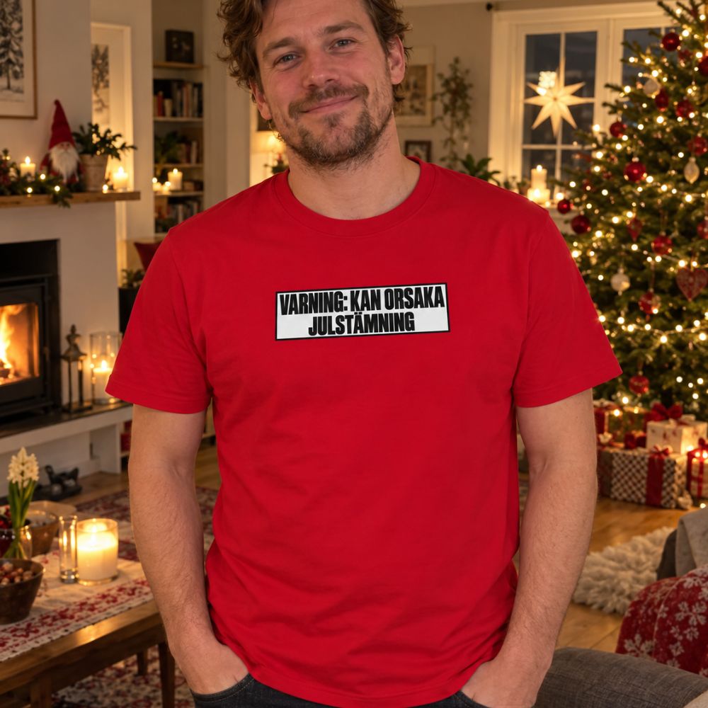 Varning: kan orsaka julstämning - T-shirt