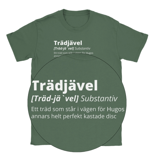 Designa din egen t-shirt - Trädjävel Discgolf med valfritt namn 