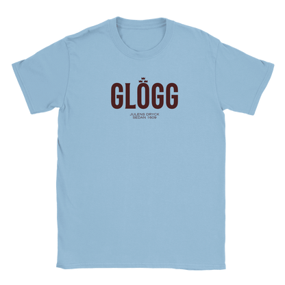 Glögg - T-shirt Ljusblå