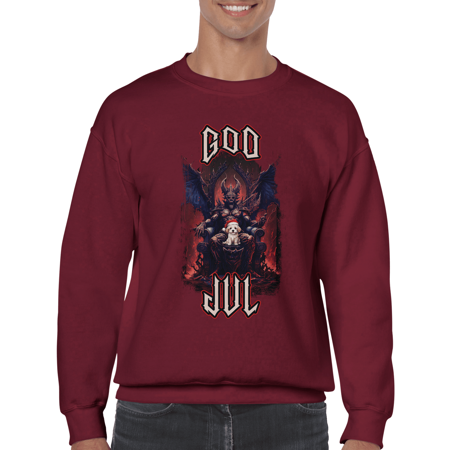 God Jul häftig hundvalp - Sweatshirt 