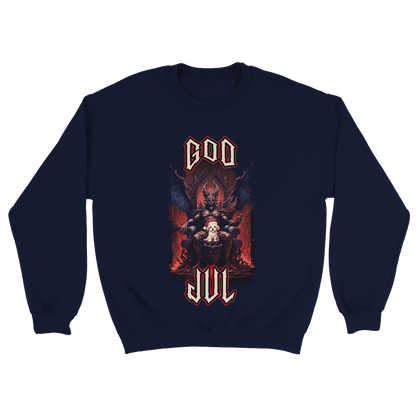 God Jul häftig hundvalp - Sweatshirt Marinblå