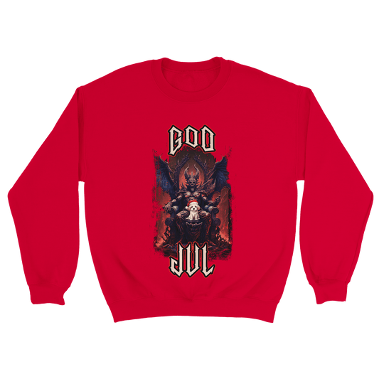God Jul häftig hundvalp - Sweatshirt Röd