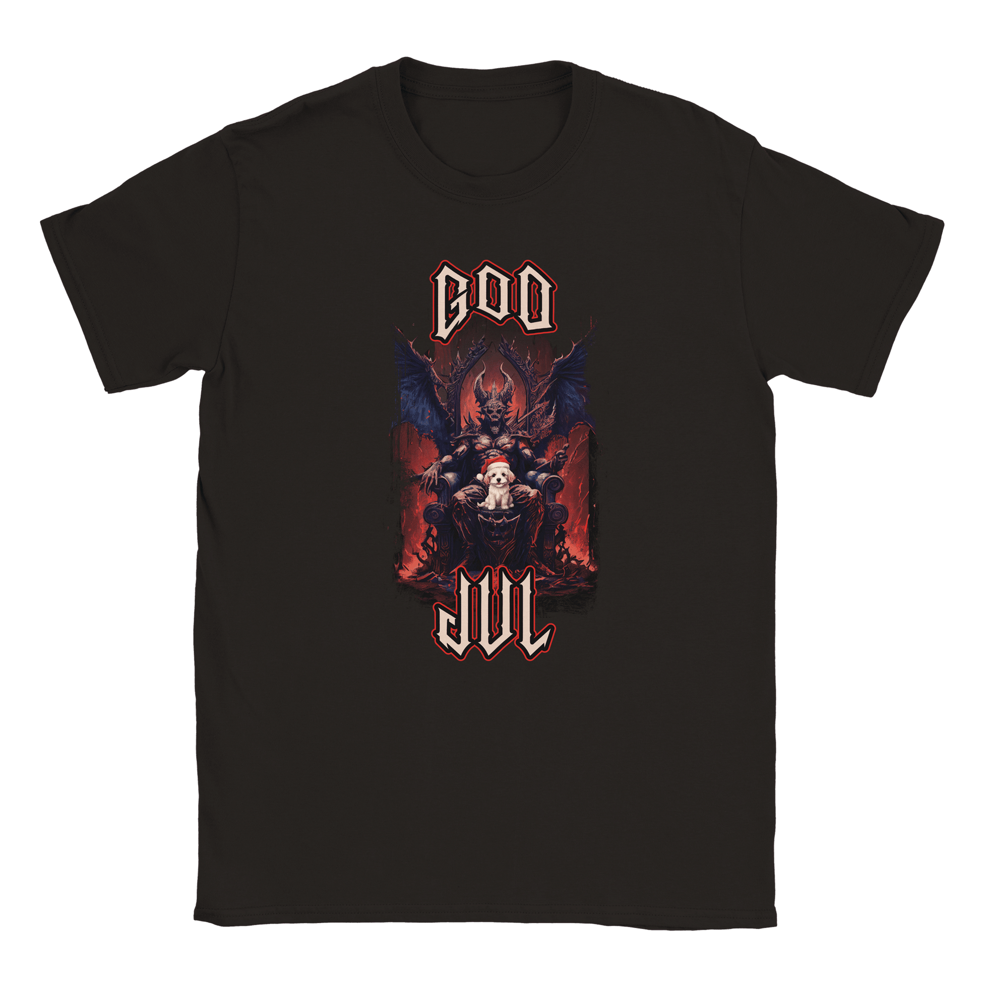 God Jul häftig hundvalp - T-shirt Svart