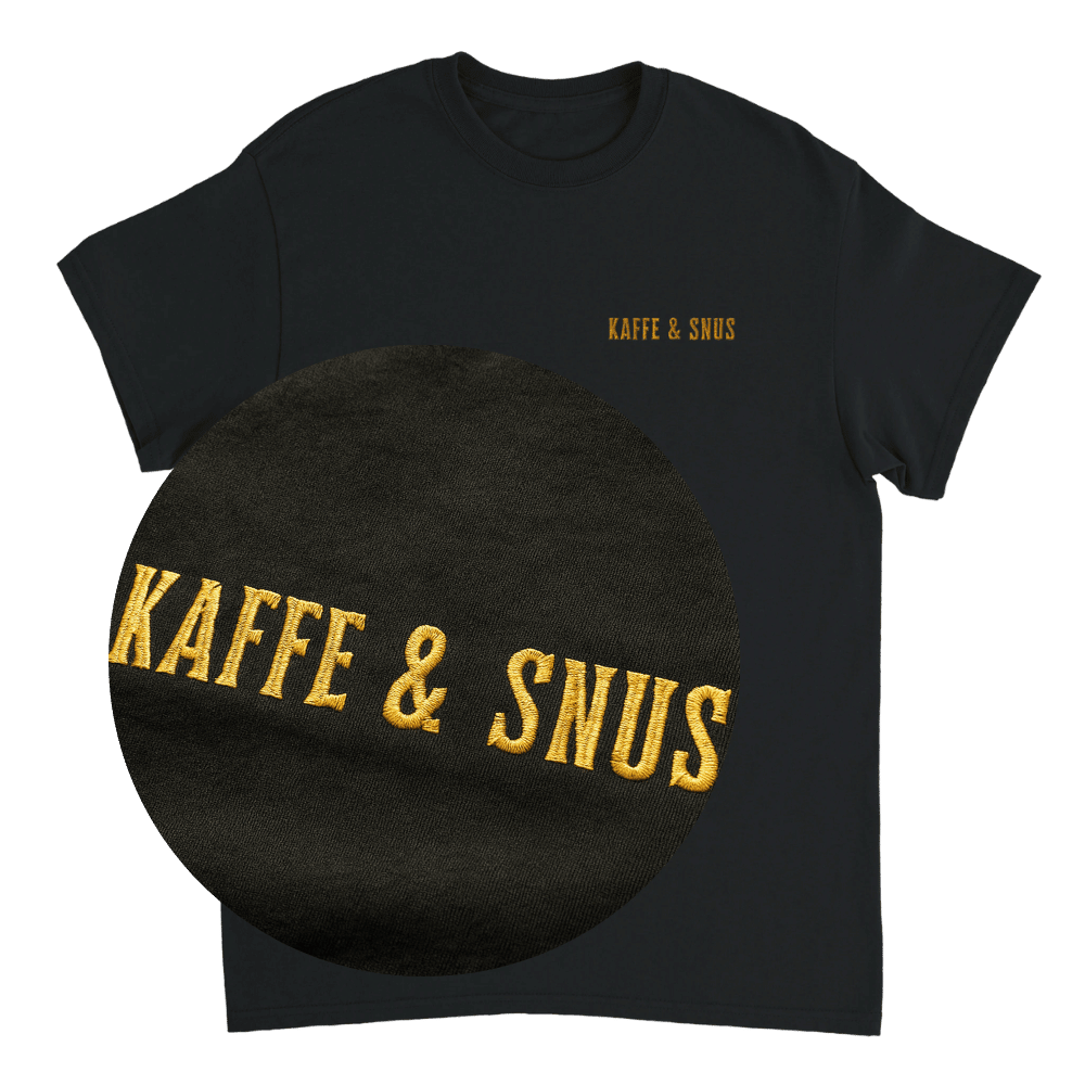 Kaffe & Snus - T-shirt med brodyr 