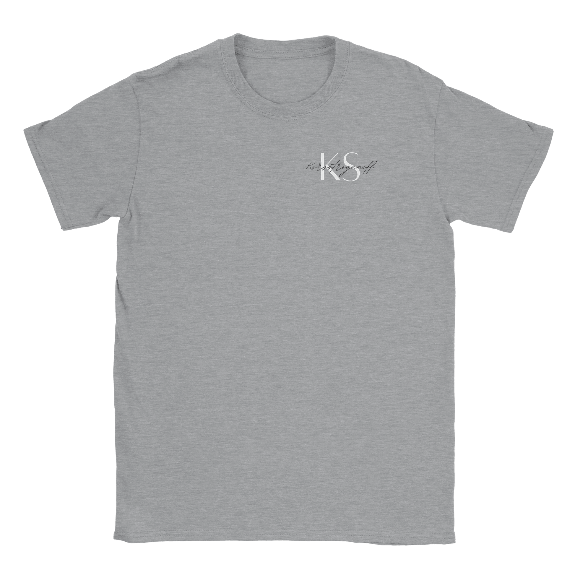 Korvstroganoff litet tryck - T-shirt Grå