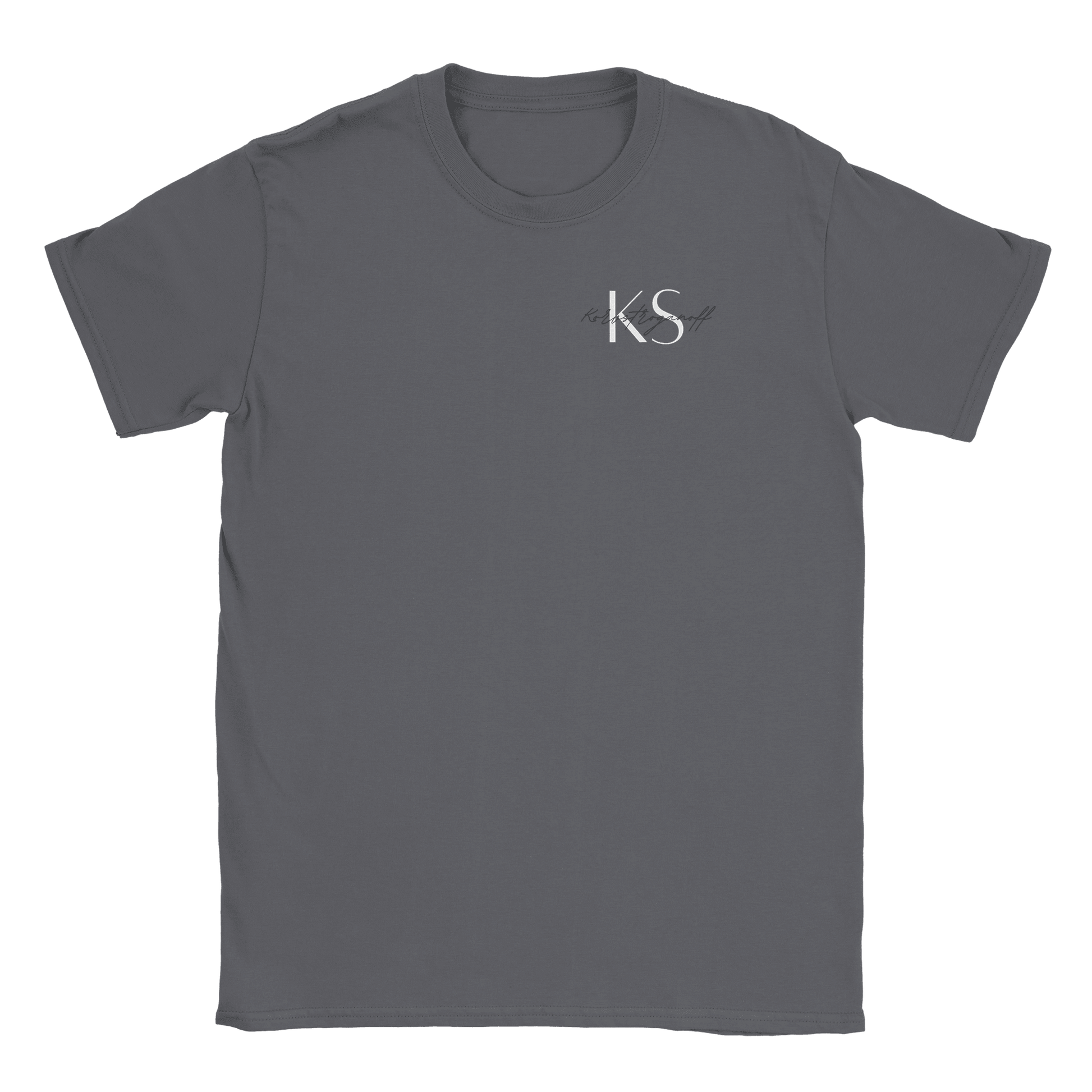 Korvstroganoff litet tryck - T-shirt Kolgrå