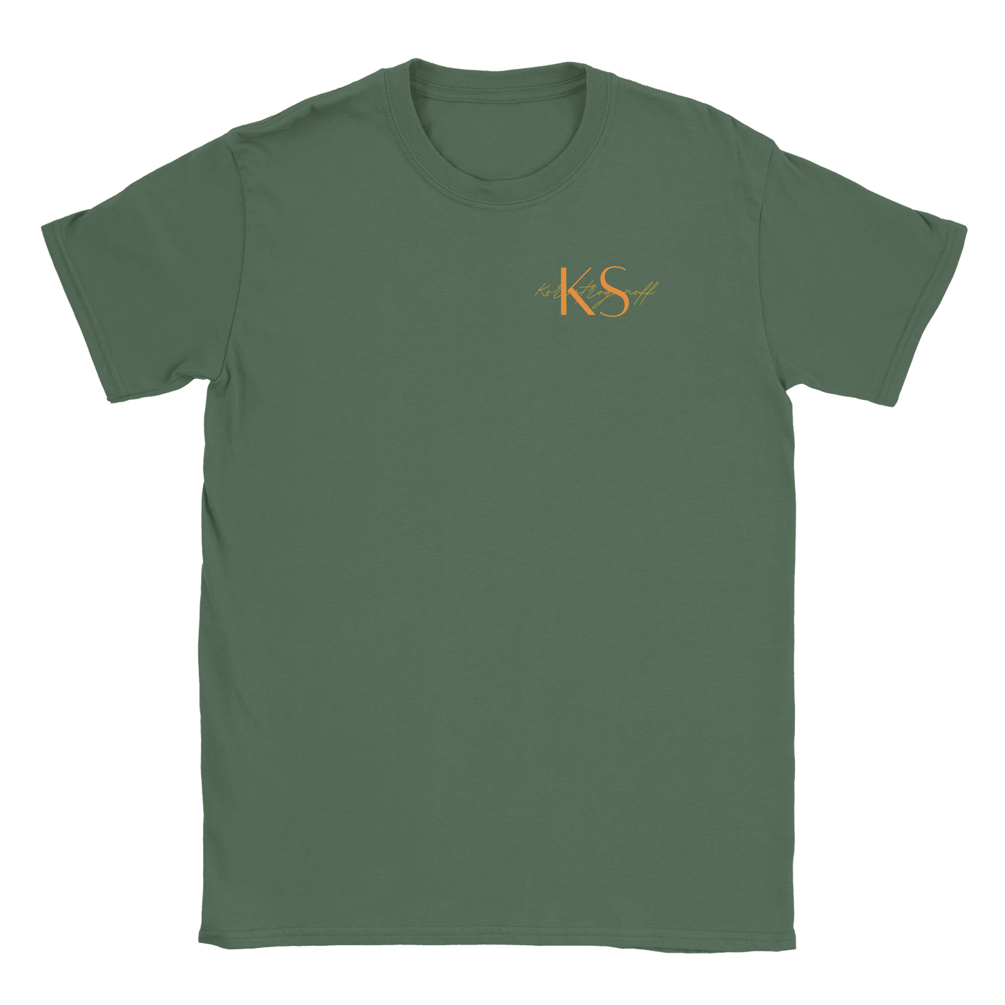 Korvstroganoff litet tryck - T-shirt Militärgrön