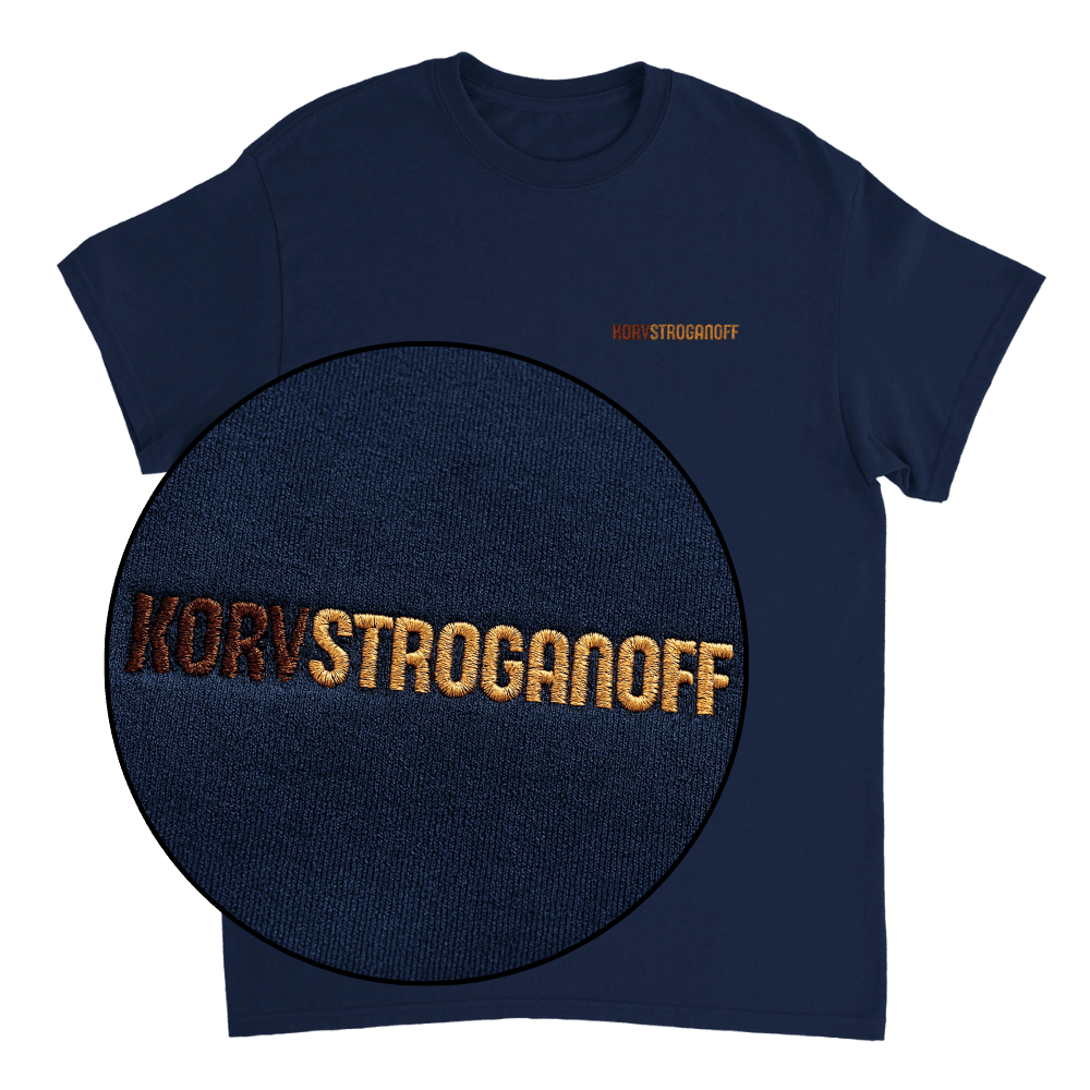 Korvstroganoff - T-shirt med brodyr 
