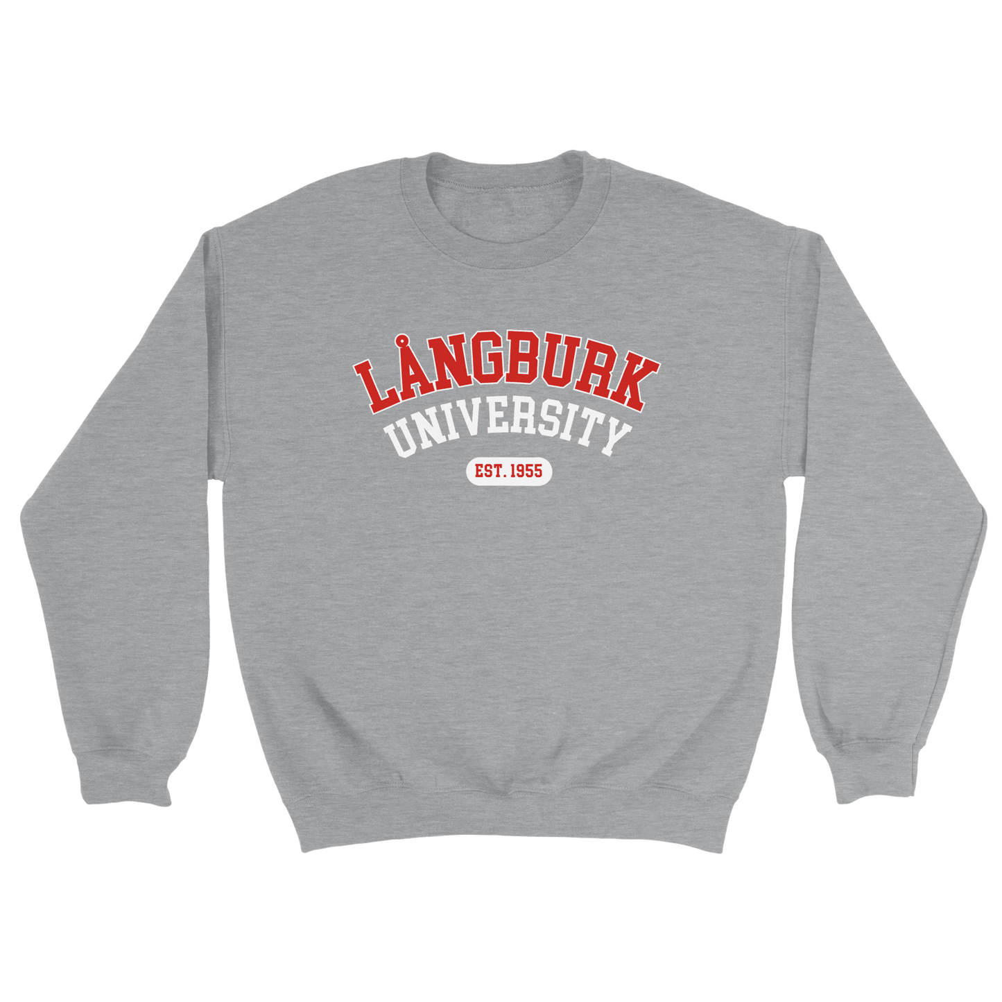 Långburk University Est. 1955 - Sweatshirt Grå