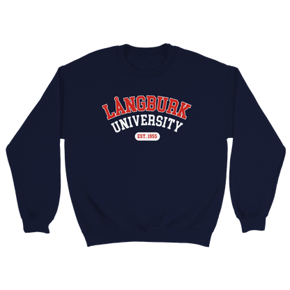 Långburk University Est. 1955 - Sweatshirt Marinblå