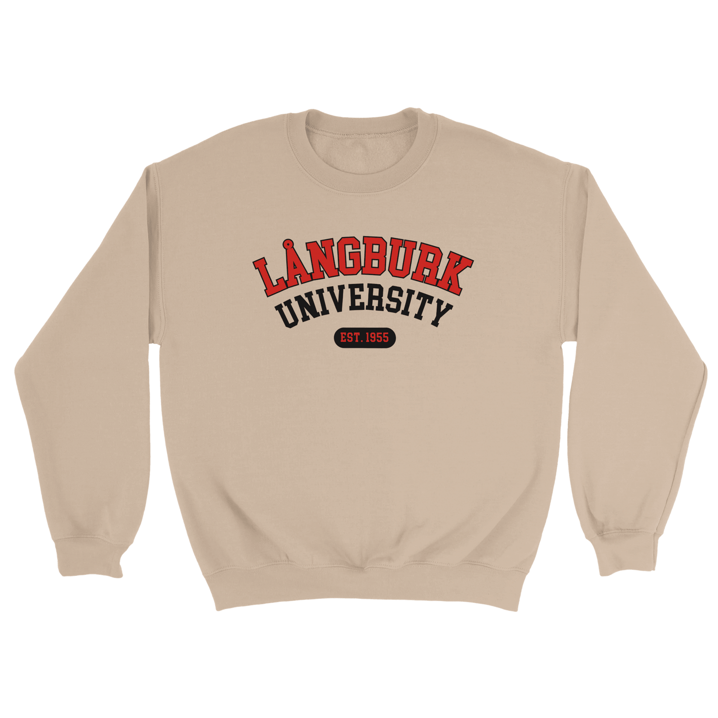 Långburk University Est. 1955 - Sweatshirt Sand