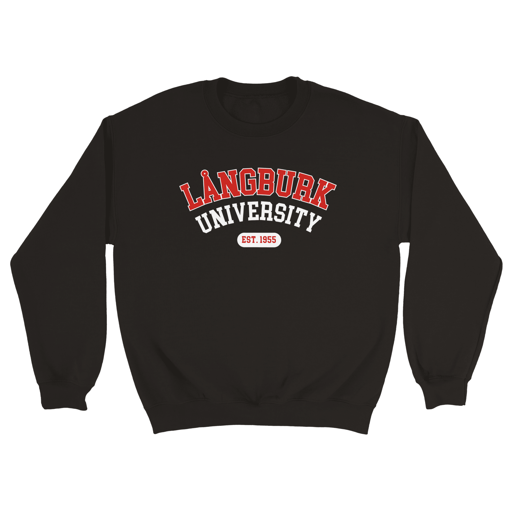 Långburk University Est. 1955 - Sweatshirt Svart