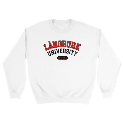 Långburk University Est. 1955 - Sweatshirt Vit