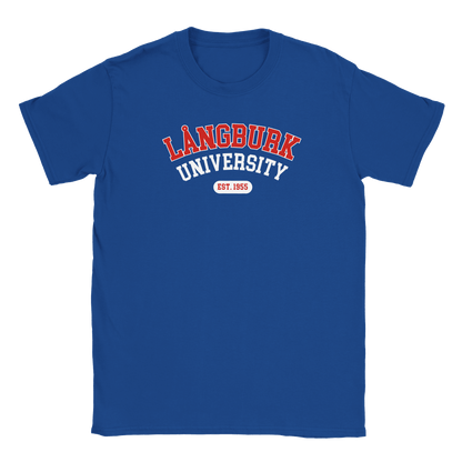 Långburk University Est. 1955 - T-shirt Blå