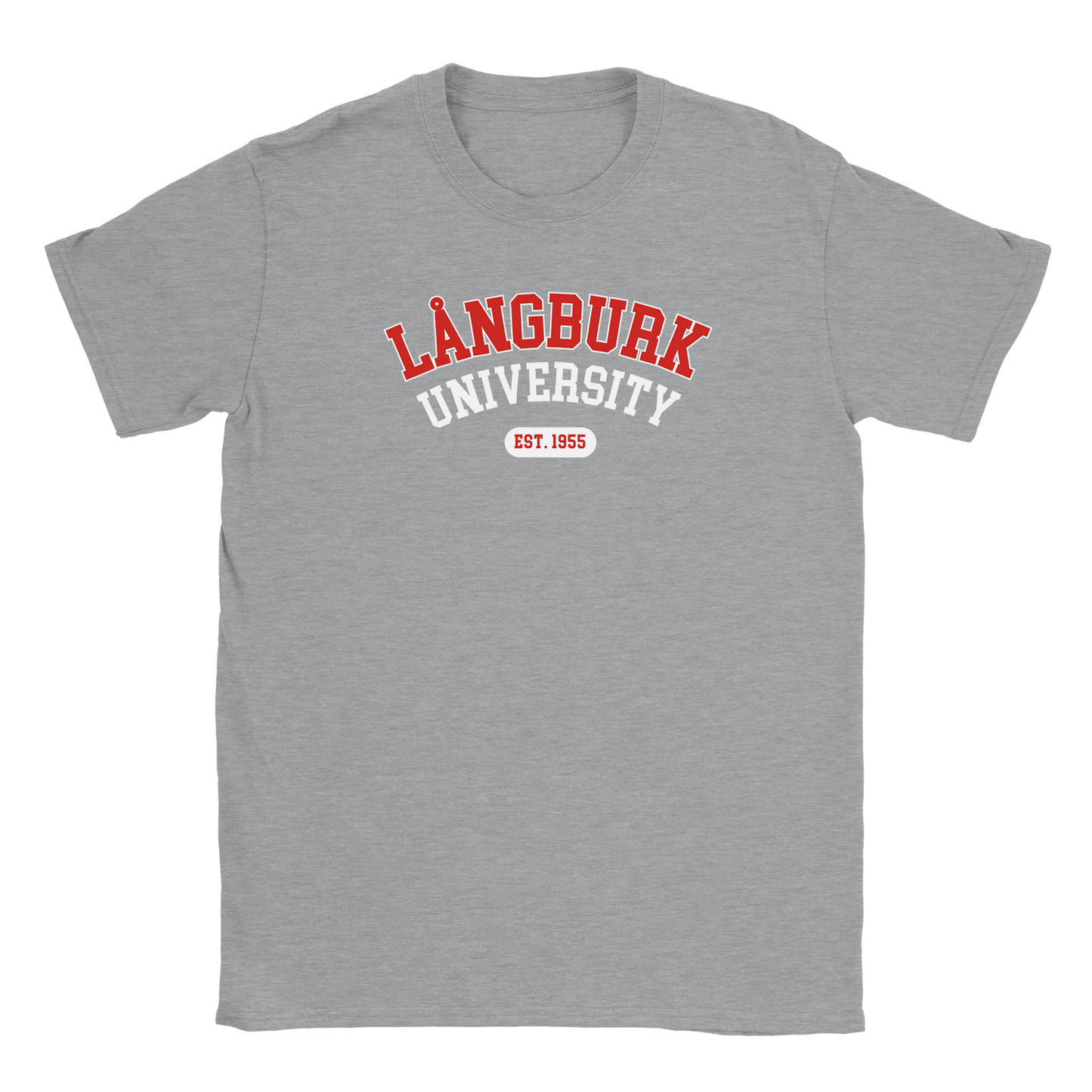 Långburk University Est. 1955 - T-shirt Grå