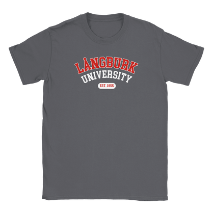Långburk University Est. 1955 - T-shirt Kolgrå