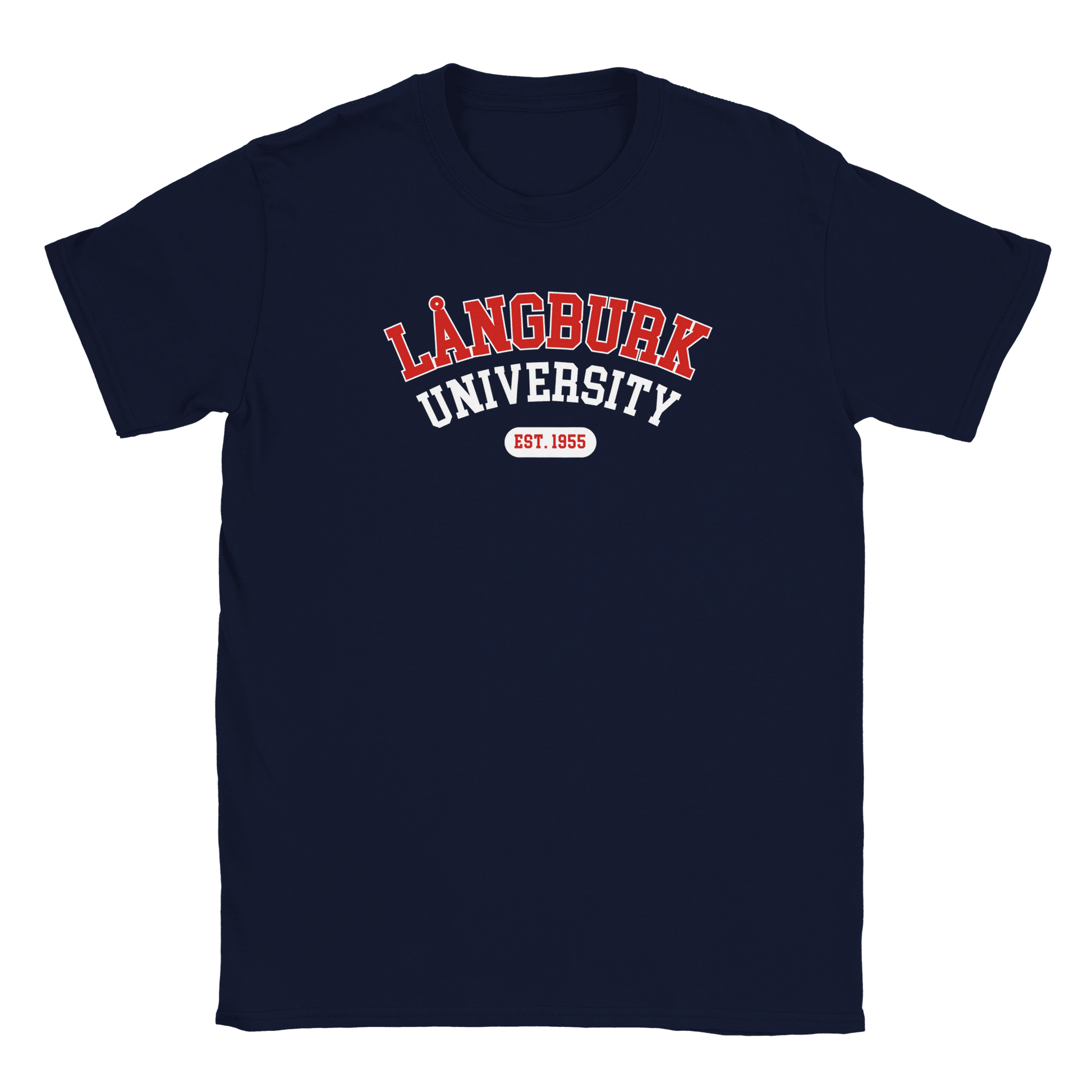 Långburk University Est. 1955 - T-shirt Marinblå