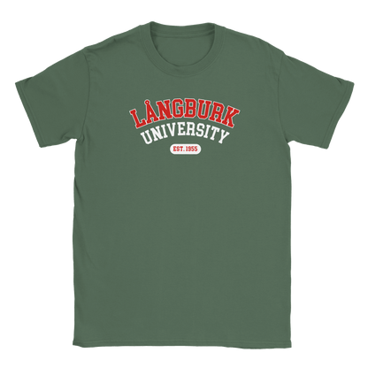 Långburk University Est. 1955 - T-shirt Militärgrön