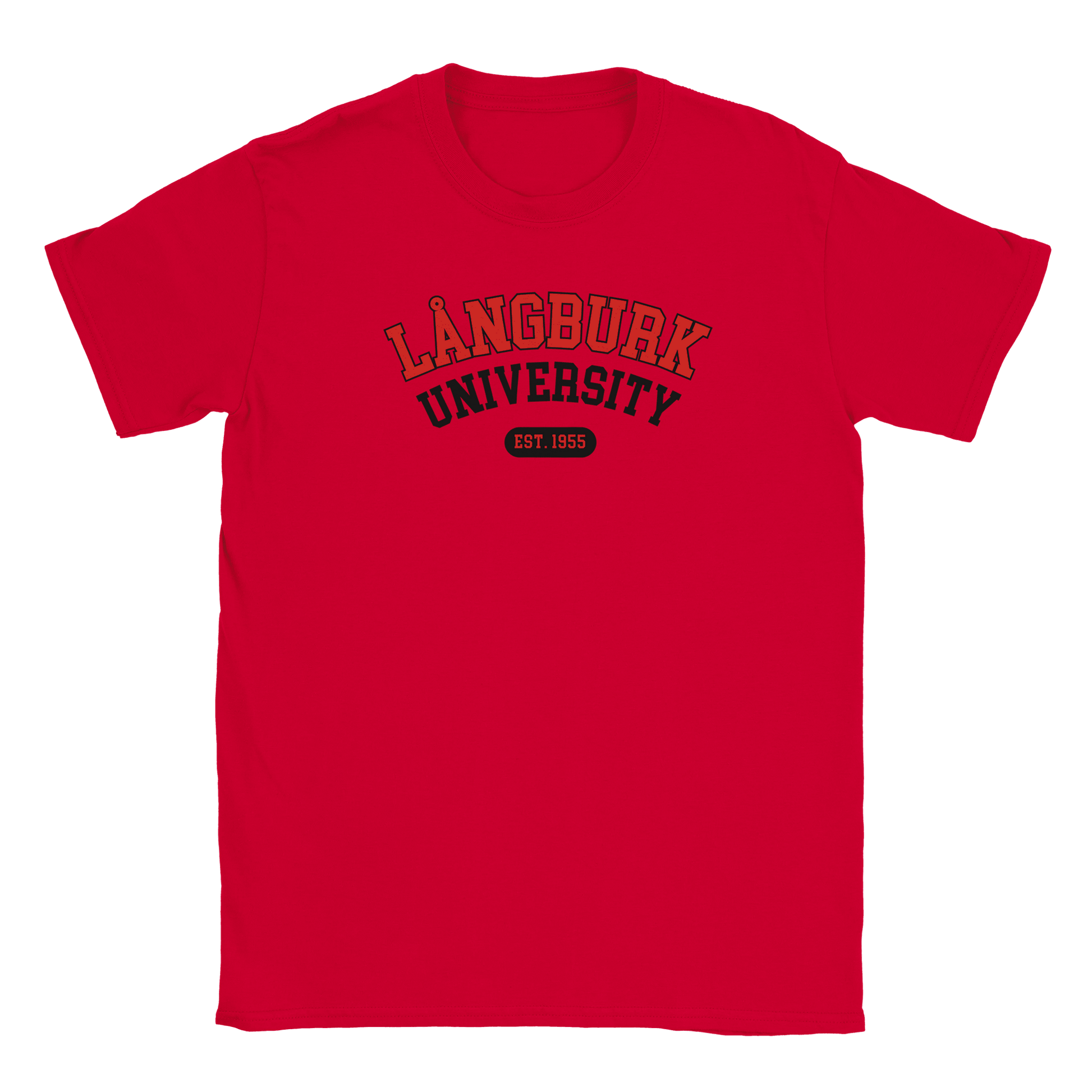 Långburk University Est. 1955 - T-shirt Röd