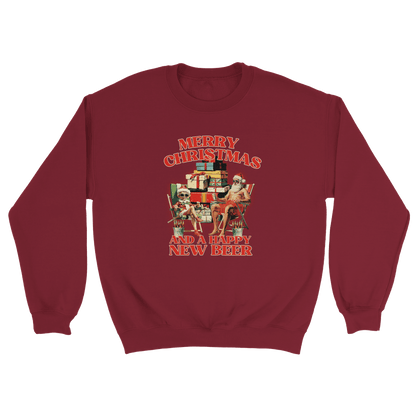 Merry Christmas and a Happy New Beer - Sweatshirt Mörkröd