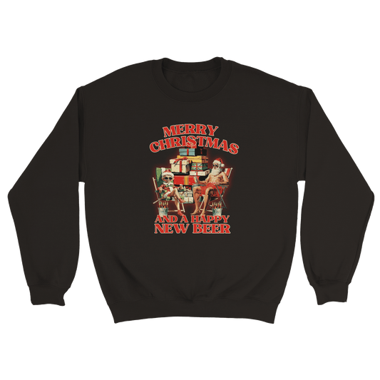 Merry Christmas and a Happy New Beer - Sweatshirt Svart