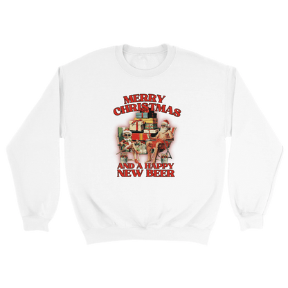 Merry Christmas and a Happy New Beer - Sweatshirt Vit