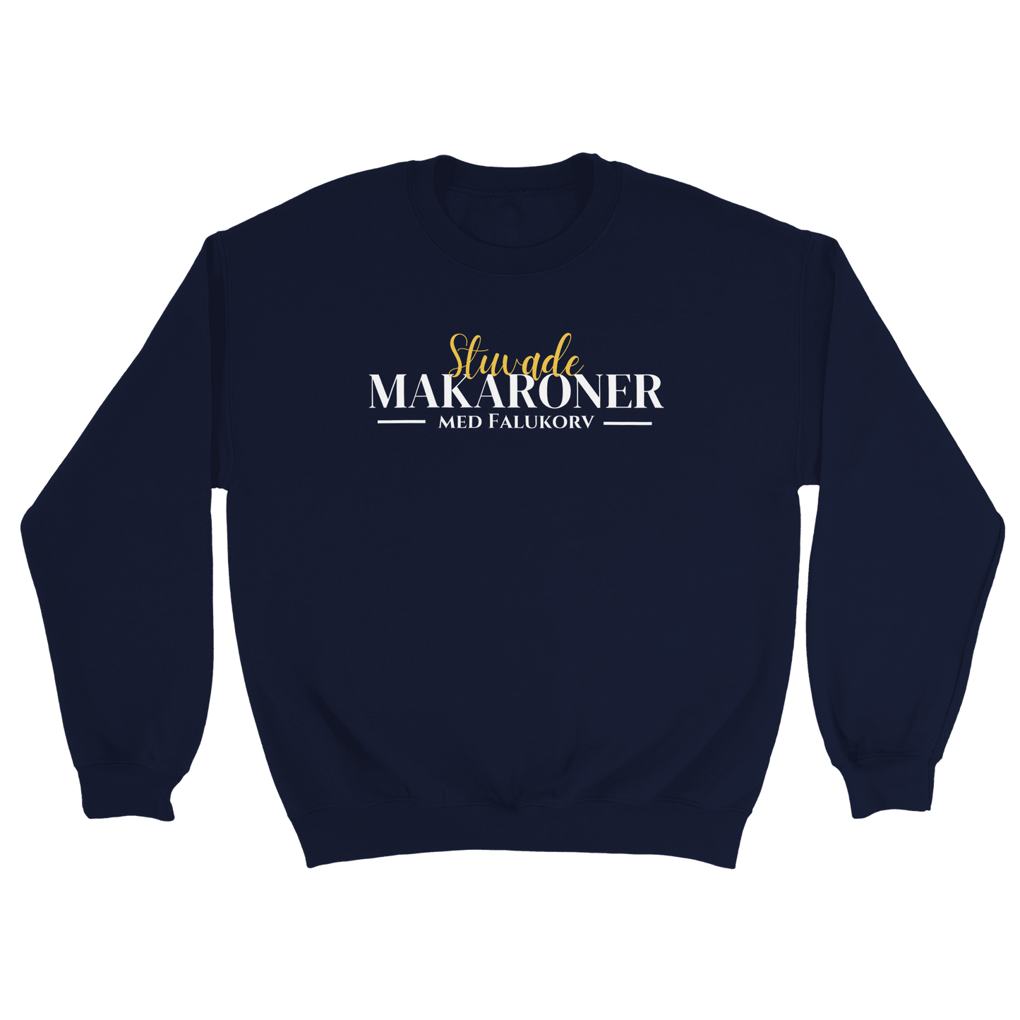 Stuvade makaroner med falukorv - Sweatshirt Marinblå