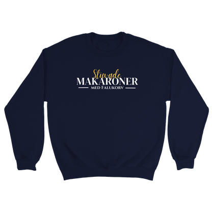 Stuvade makaroner med falukorv - Sweatshirt Marinblå