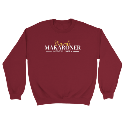 Stuvade makaroner med falukorv - Sweatshirt Mörkröd