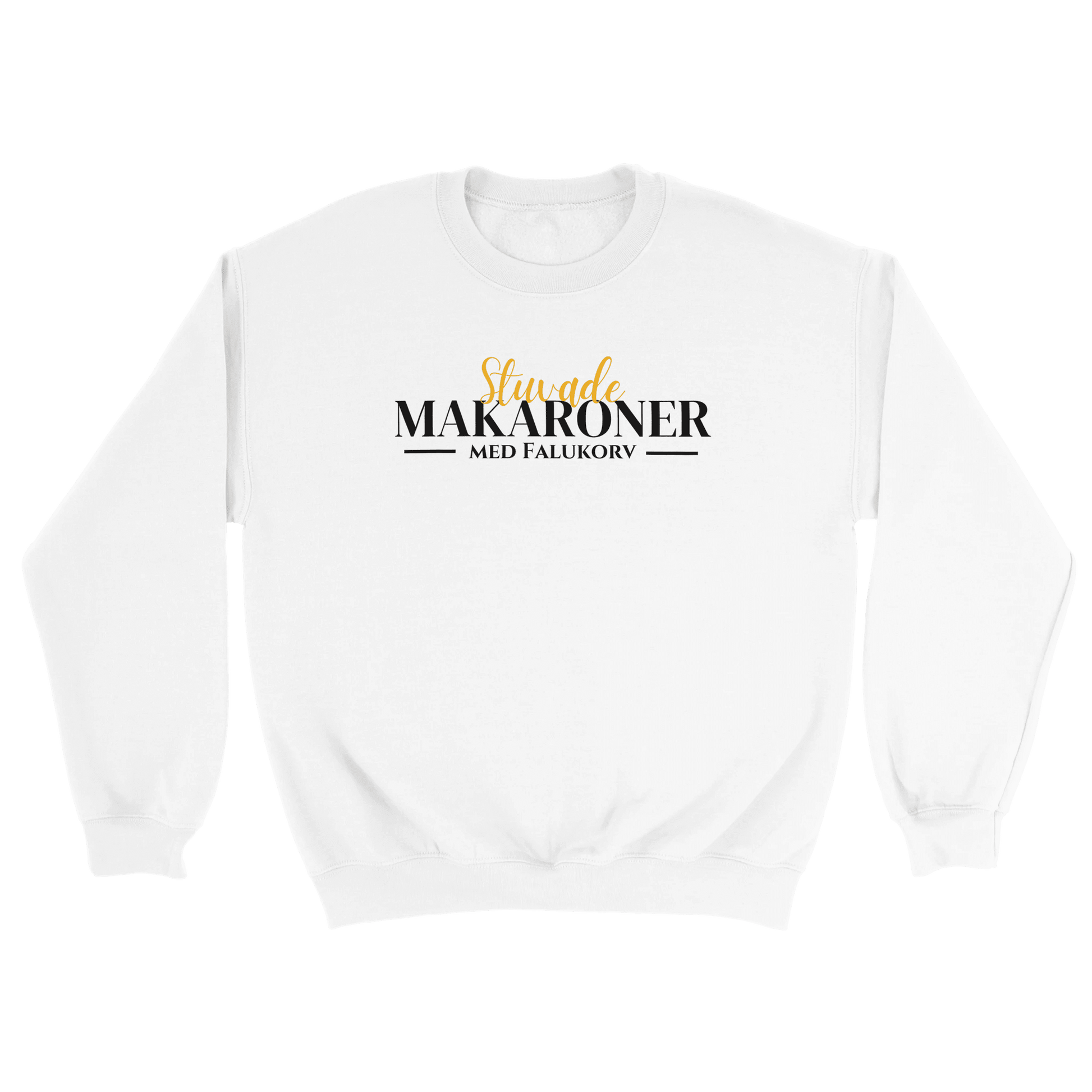 Stuvade makaroner med falukorv - Sweatshirt Vit