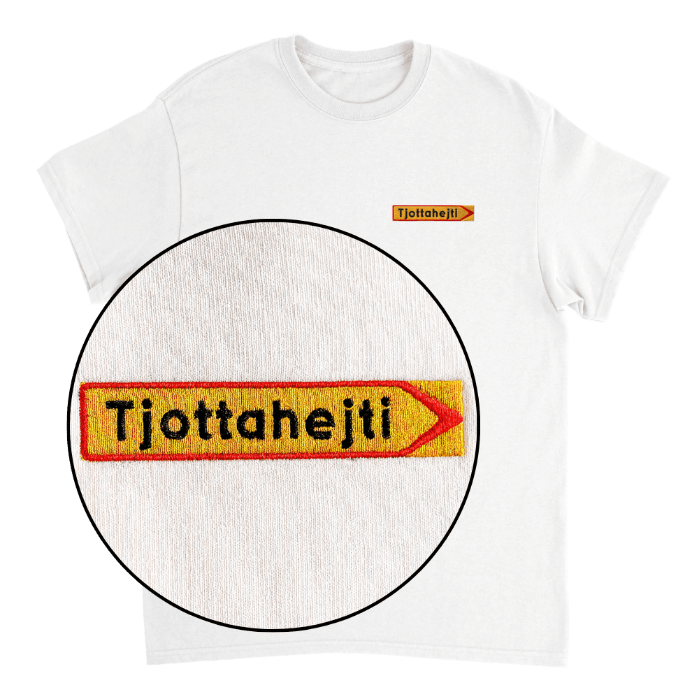 Tjottahejti - T-shirt med brodyr 