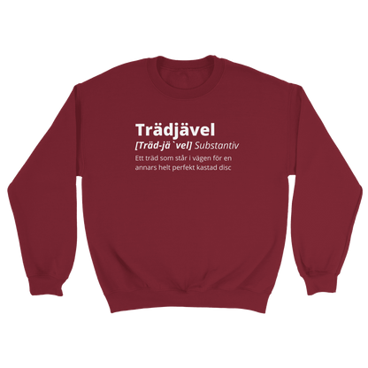 Trädjävel Discgolf - Sweatshirt Mörkröd