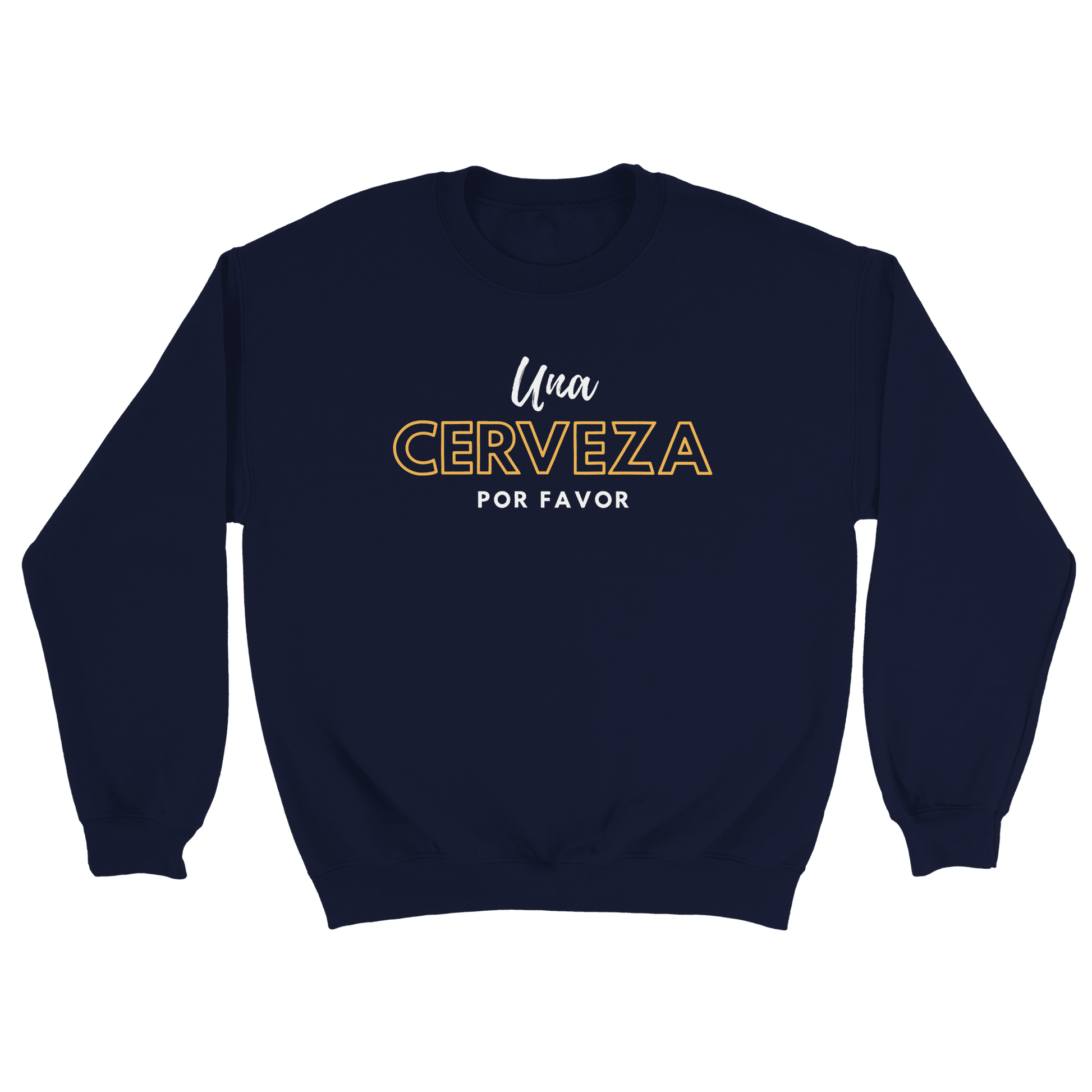 Una Cerveza Por Favor - Sweatshirt Marinblå